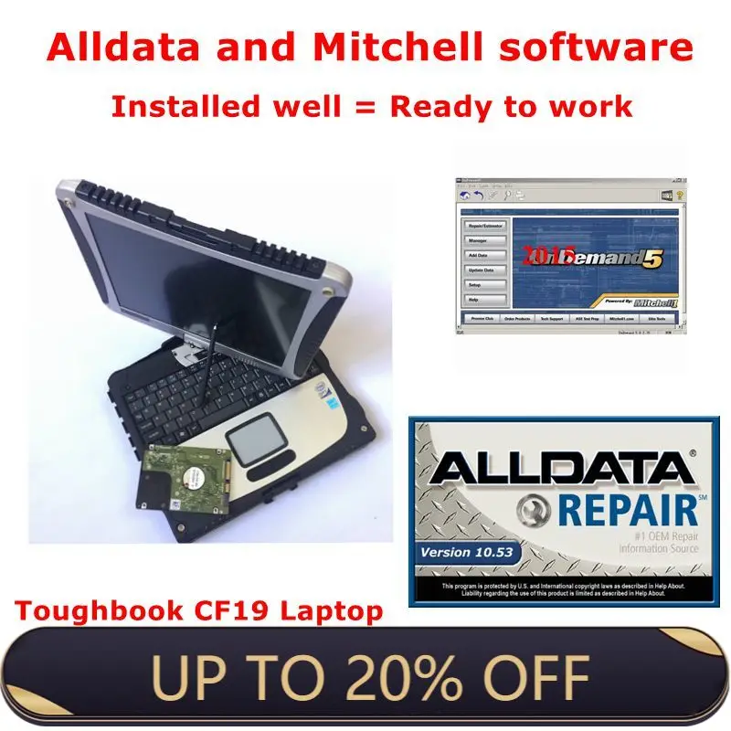 2021 горячая Распродажа деталь хорошо установленная Alldata 10 50 Mit // Chell Od5 2015V с Toughbook CF19
