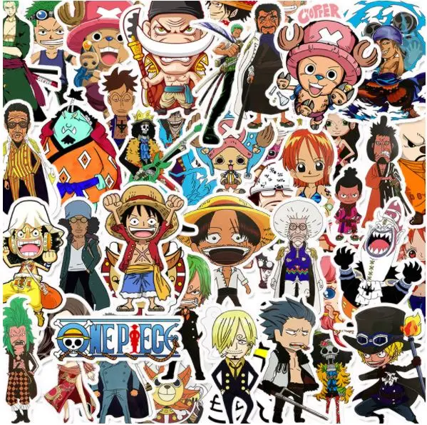 60 шт. аниме 2019 ONE PIECE Luffy наклейки для автомобиля ноутбука холодильника пвх рюкзак