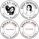 Штампы круглые, 40 мм, профессиональные, индивидуальные, штамп с именем