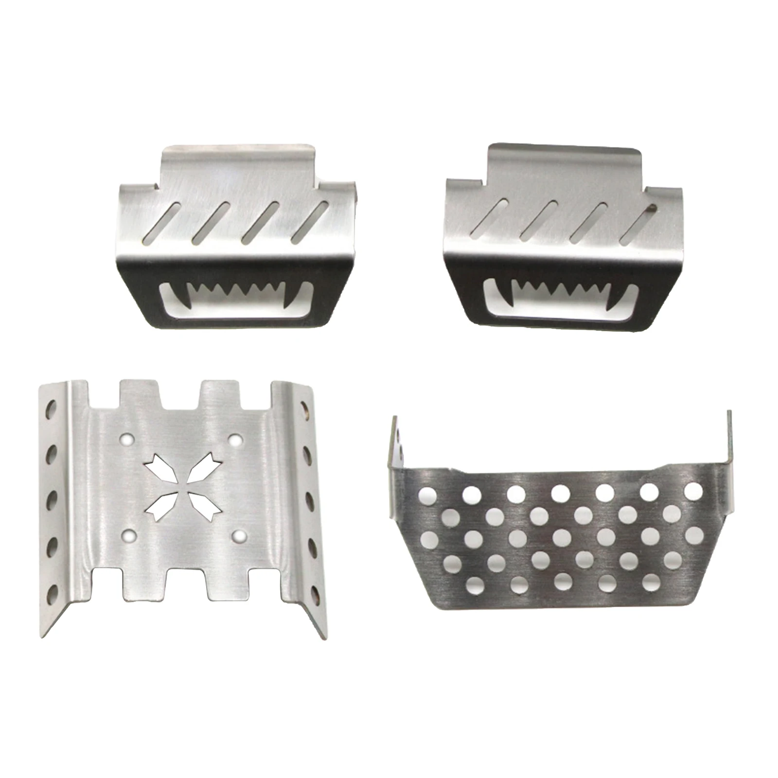 

4x Stainless Steel Protective Plates Bottom Chassis Armor for YK4102 YK4103