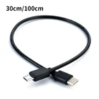 30 см100 см Тип C к Micro USB кабель черный USB-C папа к Micro USB папа кабель для Huawei для Xiaomi