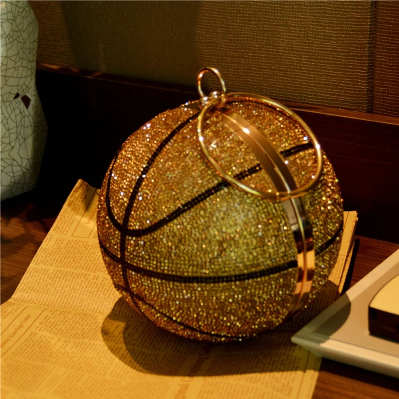 

Stylish Women Basketball Handbag Evening Party Bridal Clutch Bag Prom Wedding LX9F