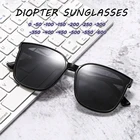 2021 мужские поляризованные солнцезащитные очки для женщин и мужчин квадратные очки с диоптриями для близорукости солнцезащитные очки с близорукостью-0,5-1,0-1,5 до-6,0