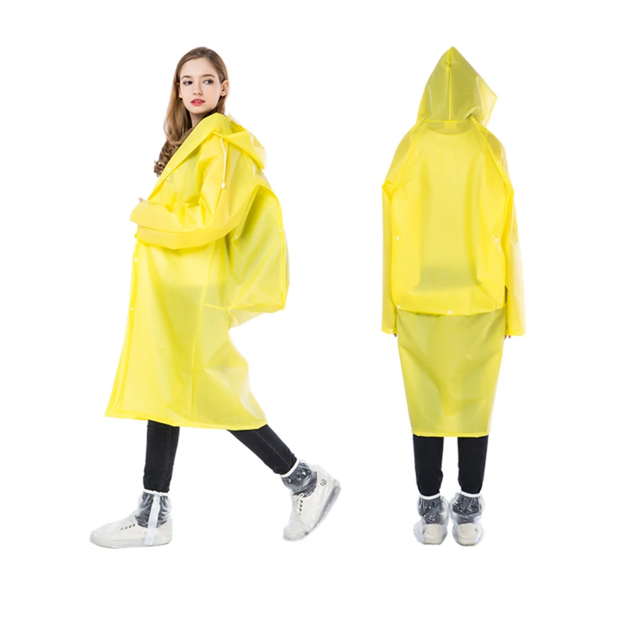 ПВХ прозрачный Дождевой Плащ женский водонепроницаемый длинный пончо женские