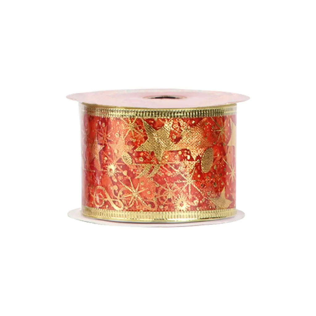 Бронзирующие музыкальные ноты Рождественская лента подарочная украшение для