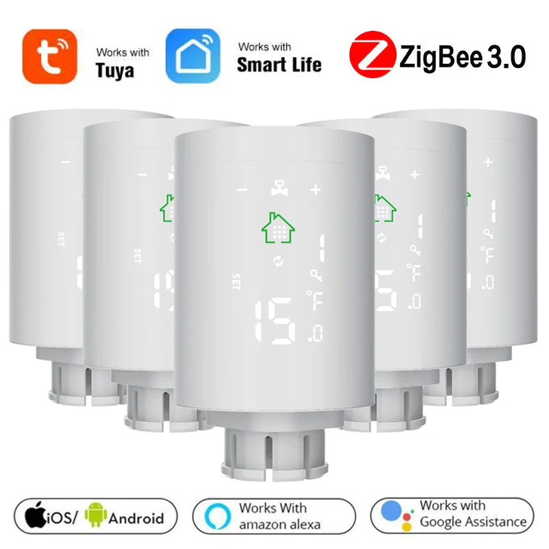 

Программируемый Мини-термостат Tuya ZigBee3.0 с голосовым управлением