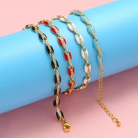 zhukou boho style gold color enamel women bracelet summer enamel fashion cz crystal bracelet for women jewelry wholesale vl156