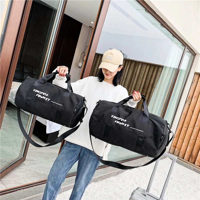 

Дорожный чемодан, спортивная сумка, нейлоновая спортивная сумка для сухого и влажного спорта, сумка для йоги с разделением, многофункционал...