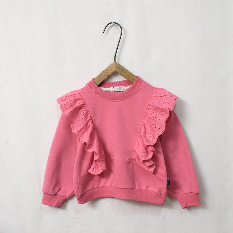 Футболка для маленьких девочек пуловер с длинными рукавами весна 2019 г.|Тройники| |