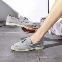 2021 spring cow suede loafers ladies casual shoes comfortable womens shoes