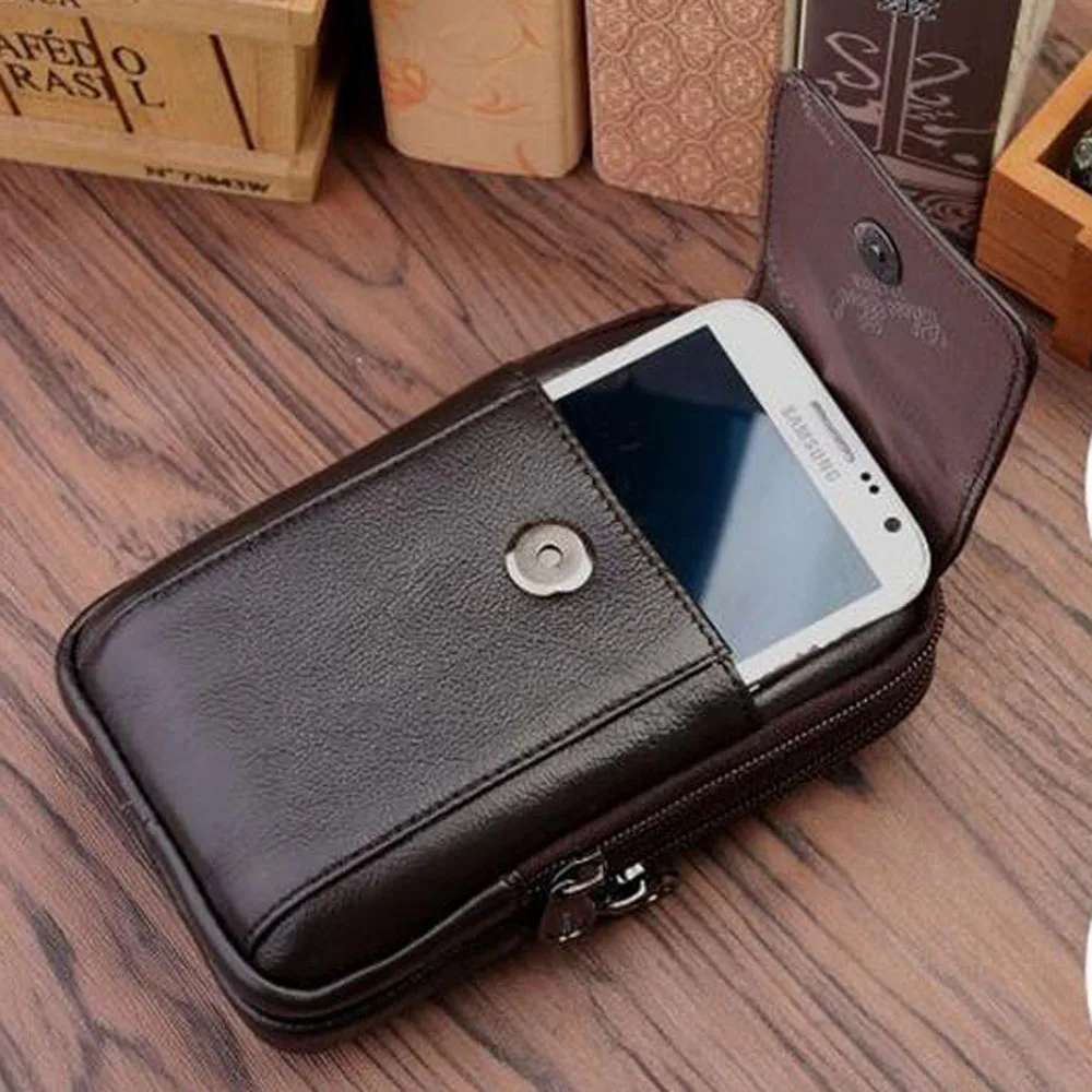 Высокое качество Мужская поясная сумка мобильный сотовый Чехол для телефона