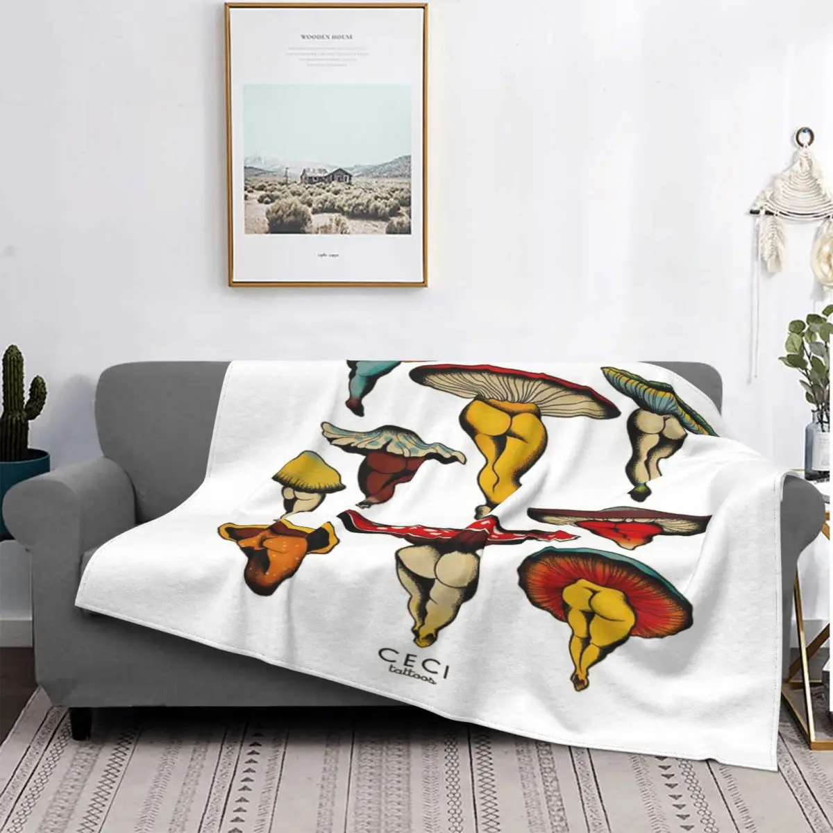 

Манта хлопка и хлопка для камеры, colcha Sexy с принтом и татуировками, идеально для камеры, куклы, Manta de l