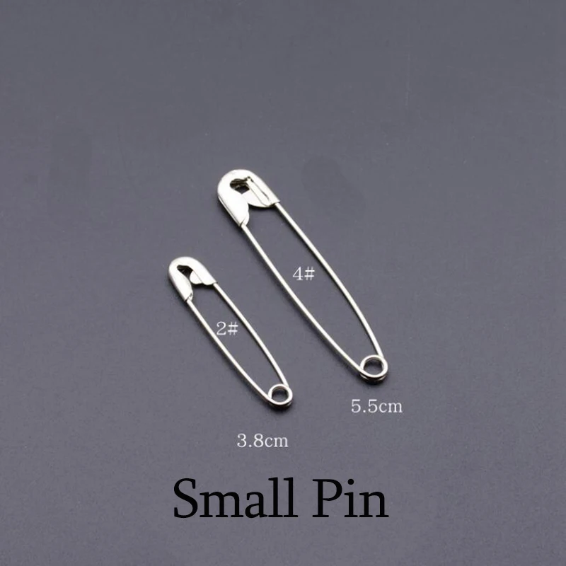 

50 Pcs/lots Metal Simple Safety Pin Fixed Clothing Suitcase And Bag Pin Diy Handmade Sewing Tools Accessories