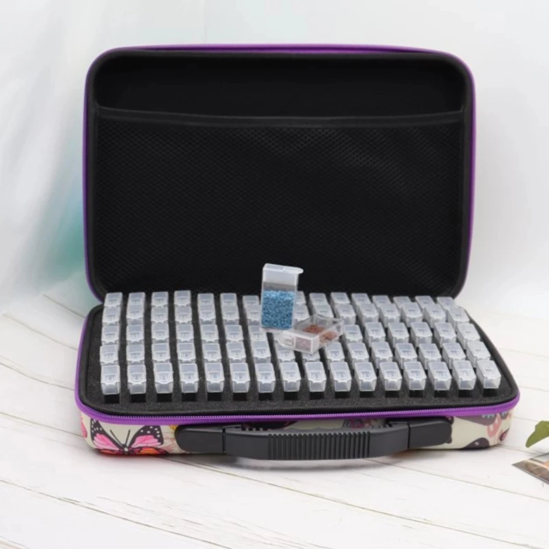 

Новый 80 коробке Бабочка Алмазная вышивка контейнер для хранения коробка алмазная живопись, сумка для переноски, Чехол Контейнер Алмазная м...