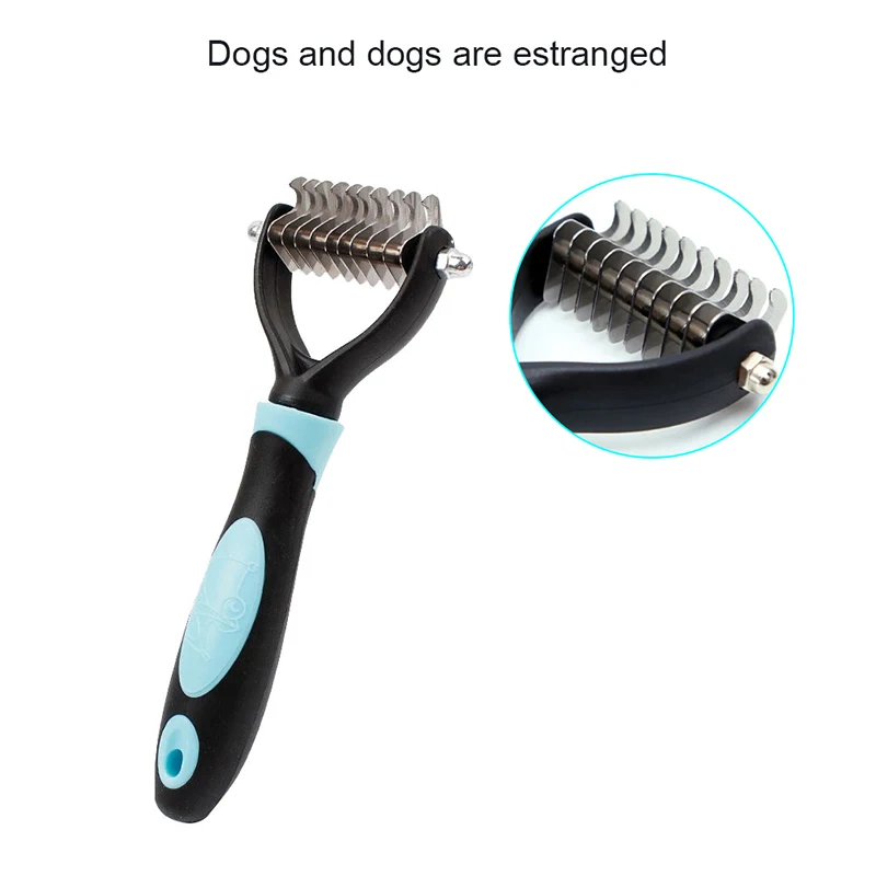 

Pet Fur Knot Cutter Dog Grooming Shedding Tool Pet Cat Hair Removal Comb Brush Double sided Pet Product Dropship