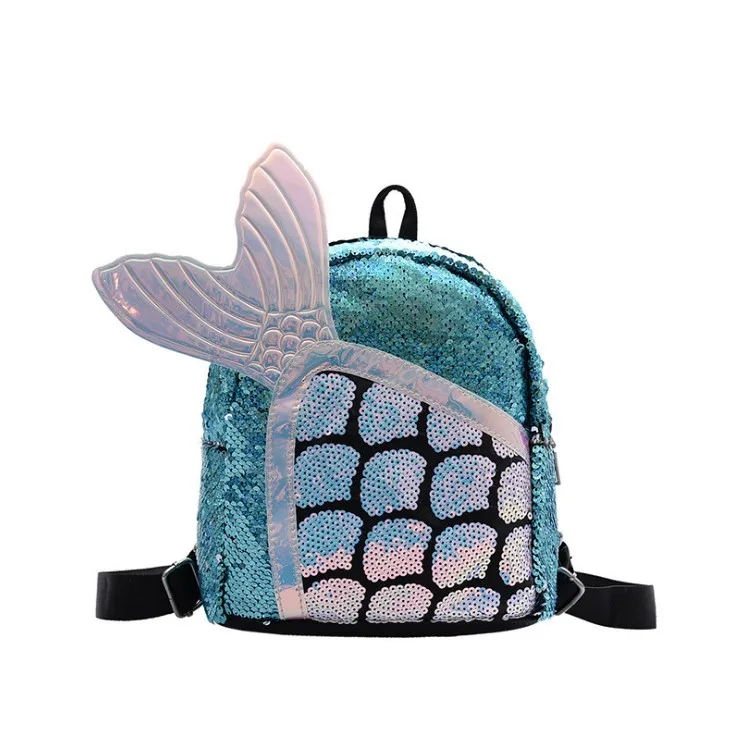 Милый рюкзак с блестками Модный женский школьный русалки дорожная сумка для