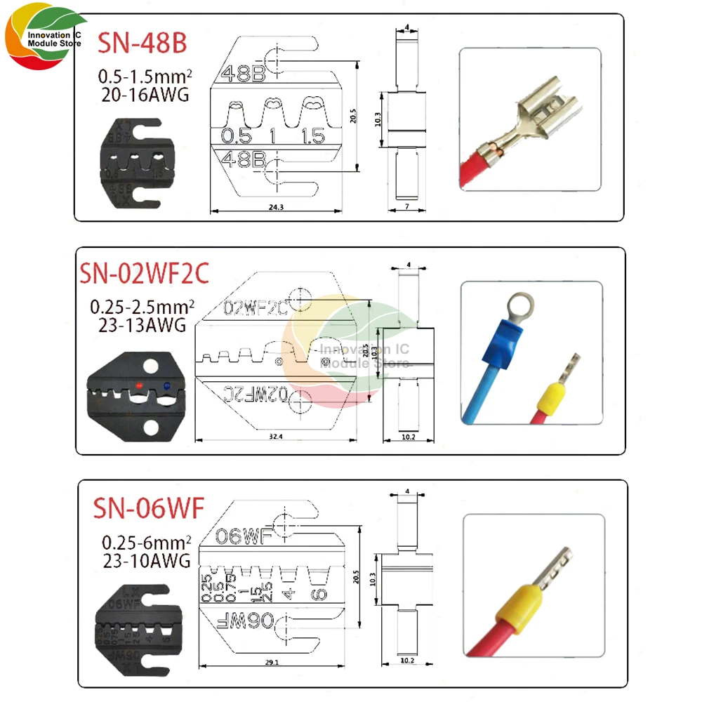 Ziqqucu SN-2549 8jaw Kit холоднопрессованные и энергосберегающие обжимные клещи