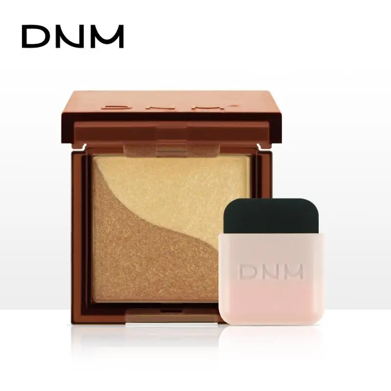 Двухцветные матовые тени для век DNM с кистью перламутровые блестящие не