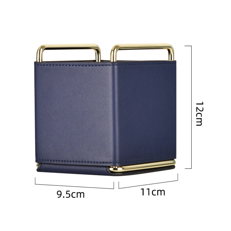

Desktop Storage Box Leather Multi Function Desktop Manager for Office Pen Holder Cosmetic Storage Box DFK889