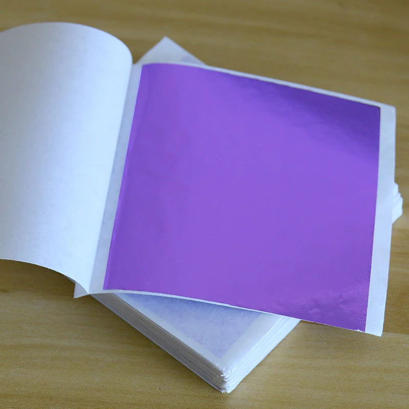 Имитация золотого листа листы фольги бумаги 100 шт 8X8 5 см для искусства Ремесла