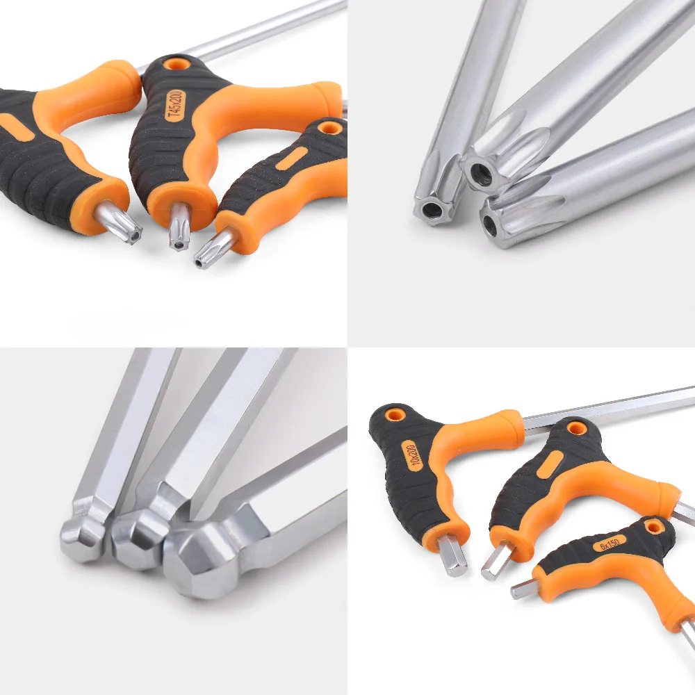 Т Бар Ручка шестигранный гаечный ключ/Безопасность Torx ручные инструменты