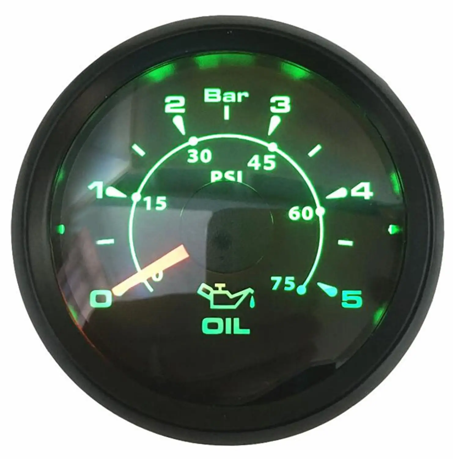 Манометр для автомобиля лодки яхты грузовика 8 видов подсветки 52 мм 0 5 бар ЖК