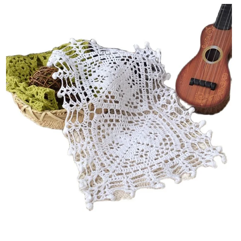 Популярный хлопковый крючок ручной работы Цветочная Подушка подстилка ваза