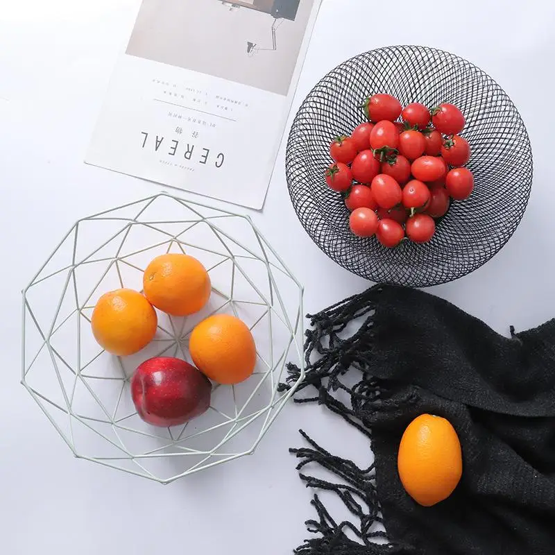 Скандинавское кованое железо геометрическая форма пустотелая корзина для