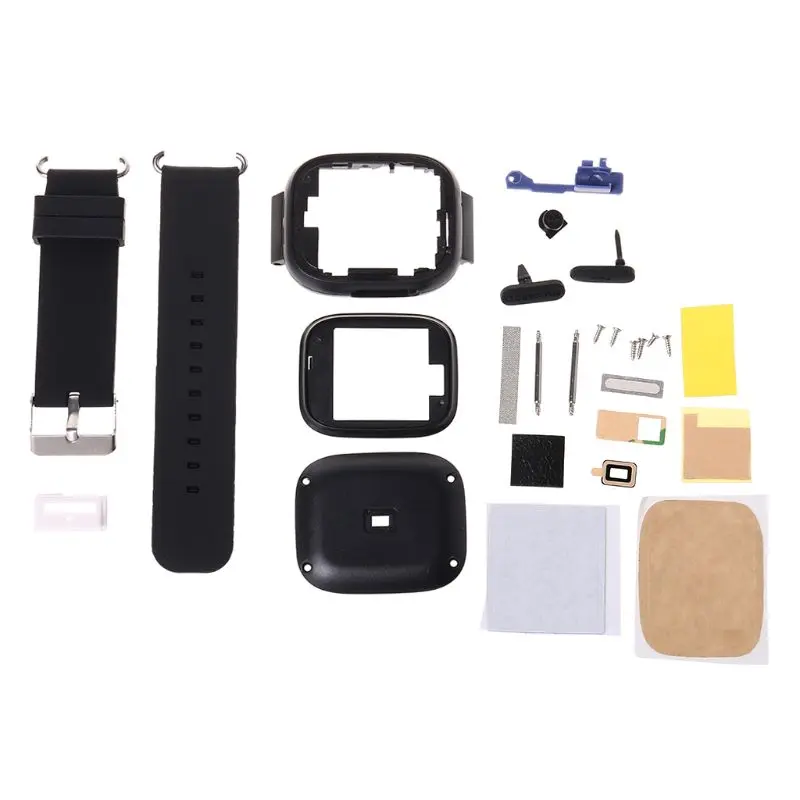 

Repair Kit Silicone Watchband Case Button Metal Screws DIY Replacement for Q90 GPS Child Smart Watch Phone Position T4MD