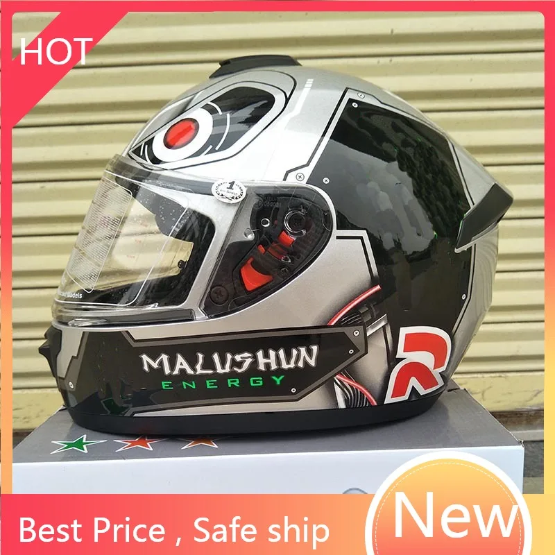 

Мотоциклетный шлем на все лицо, гоночный шлем унисекс, зимний, защитная шапка, быстрая