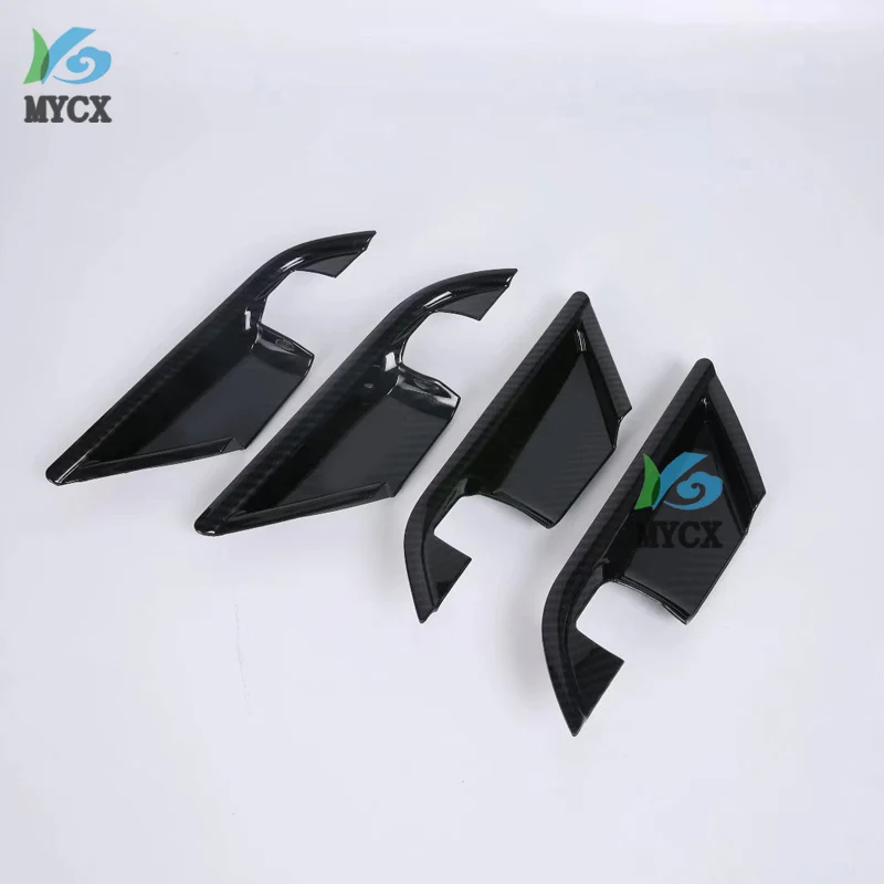 Стиль из углеродного волокна внутренняя дверная ручка декоративные чехлы