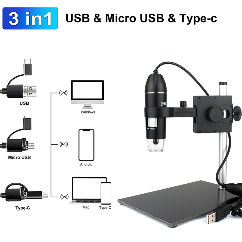 Цифровой USB-микроскоп профессиональный электронный микроскоп с подъемной