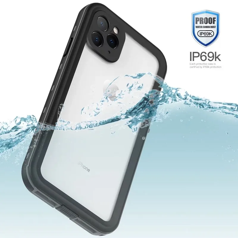 Водонепроницаемый чехол IP69 для iphone 11 Pro MAX 2019 водонепроницаемый ТПУ с рамкой
