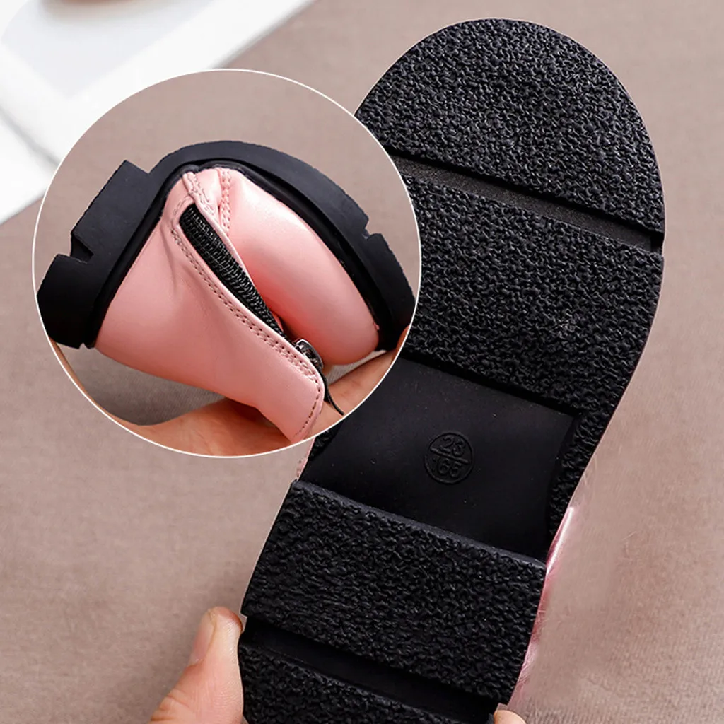 Новые модные ботинки для девочек зимние детские легкие принцессы в английском