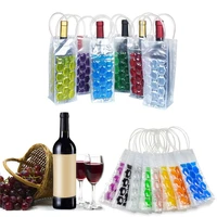 1pc pvc wine bottle freezer bag champagne cooler beer cooling gel ice carrier holder with handles portable liquor ice cold tools