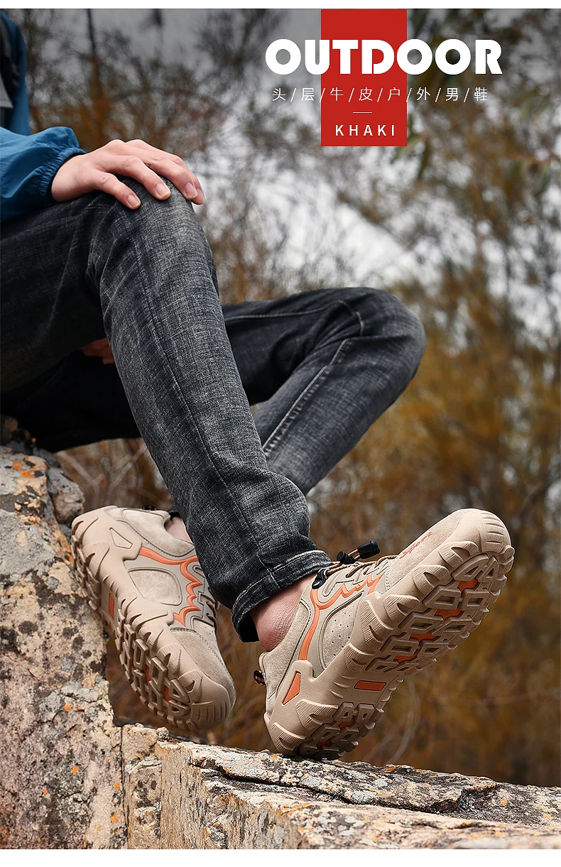 Size38-48 уличные спортивные походные ботинки износостойкие треккинговые кроссовки из натуральной кожи Верхняя Удобная прогулочная обувь для мужчин