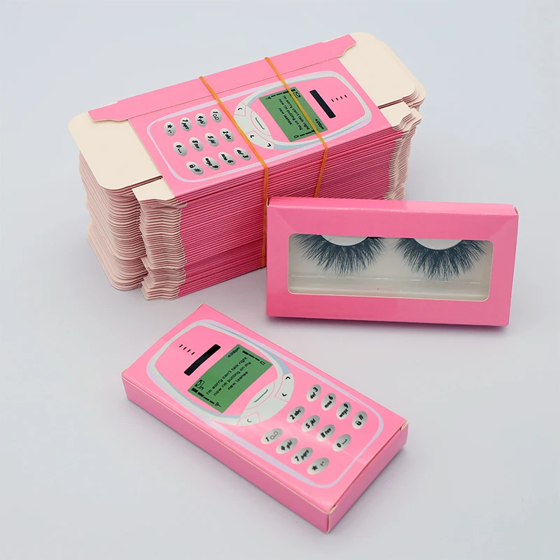 Картонная коробка для накладных ресниц прямоугольная пустая косметическая