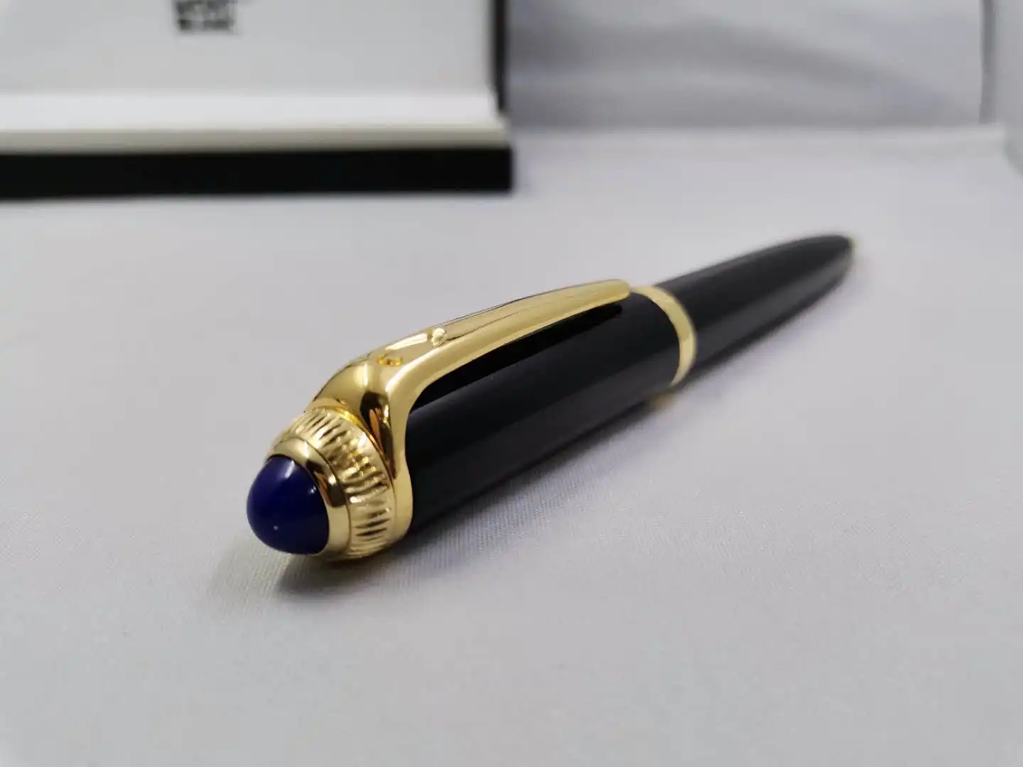 

Wakaka Pen ST240005 Carved black Rose Gold Ballpoint Pen Roller Ball Pen