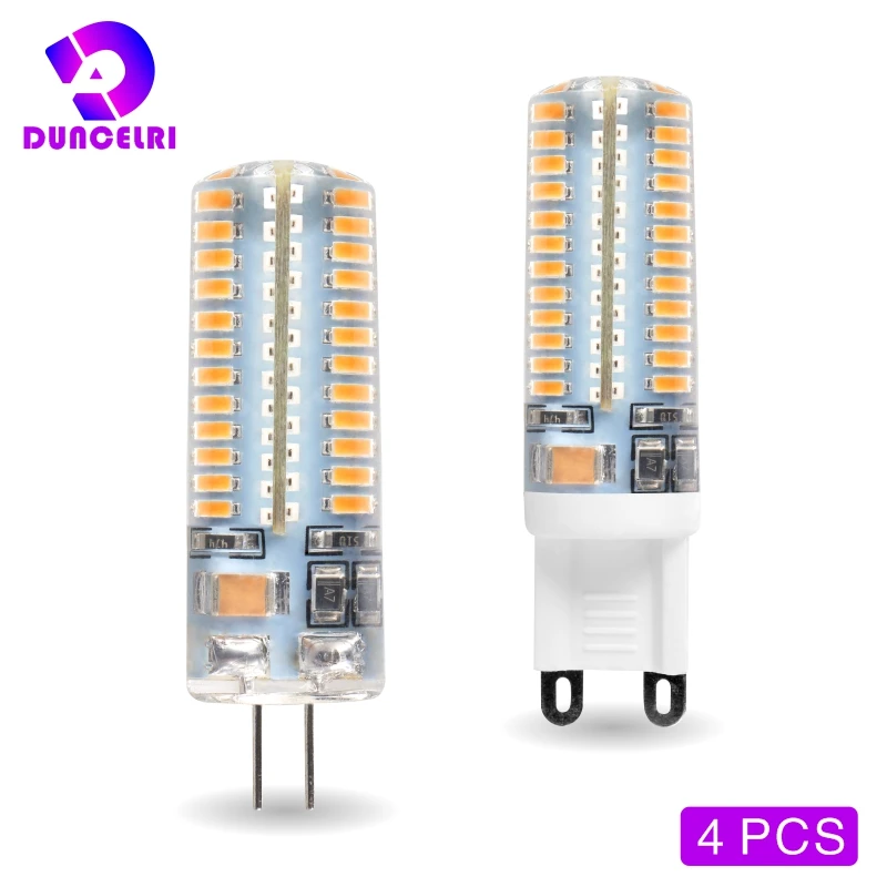 4pcs/lot G4 G9 LED 12V 220V AC DC 1w 2w 3w 4w 5w 6w Replace 40w 60w Halogen Lamp Light 360 Beam Angle Chandelier LED Bulb Lamp