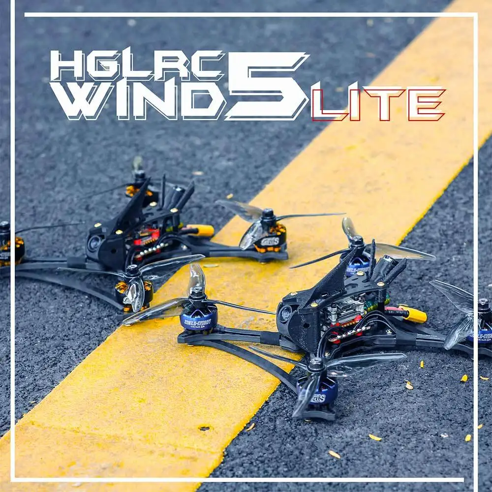 Гоночный Дрон HGLRC Wind5 Lite Zeus F722 Mini 45A 350mW Foxeer Predator Nano 5 2207 2550KV 4S 1700KV 1900KV 6S TrueX FPV PNP|Детали