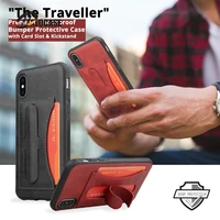 wallet card slot support business protector cover for iphone x xs max xr 8 7 6 6s plus samsung s8 s9 s10 plus note 8 9 10pro