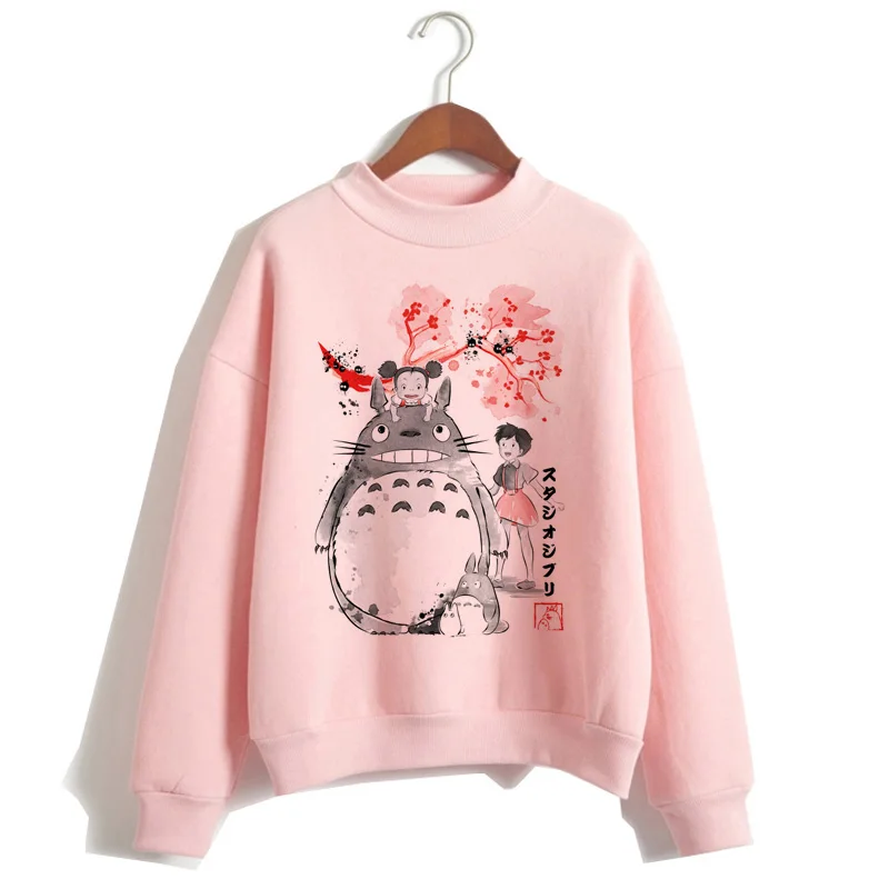 Totoro Унесенные спирали harajuku толстовки для женщин мультфильм одежда толстовка капюшон ulzzang Забавный с капюшоном Женский полиэстер негабаритных