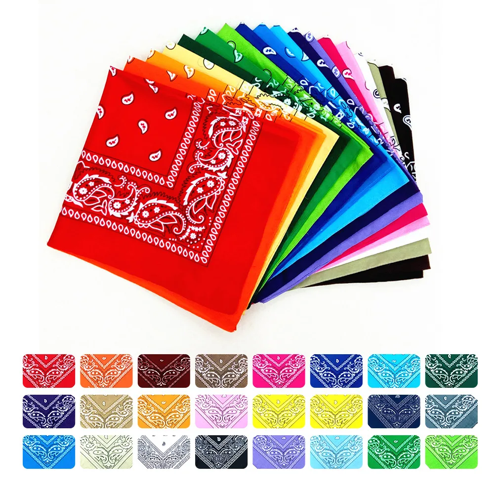 

Bandana Kerchief Women Hair Band Neck Scarf Sports Headwear Wrist Wraps Head Square Scarves Print Handkerchief
