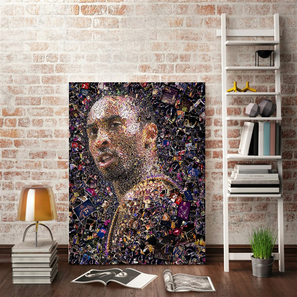 Современные фотографии печать постер Коби Брайант баскетбольная звезда портрет