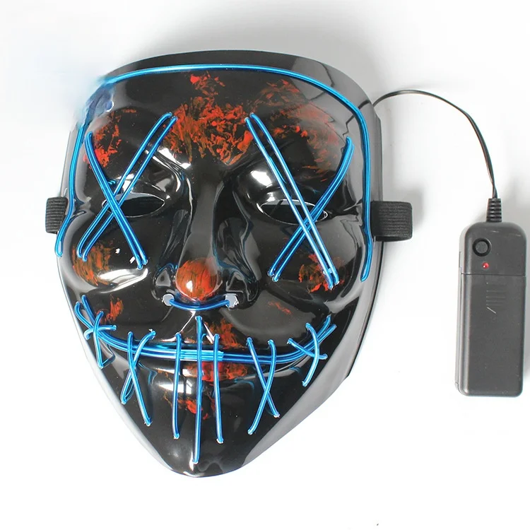 

LED luminous Mask Halloween Costume props EL luminous Mask Masquerade Party cold light strip mask