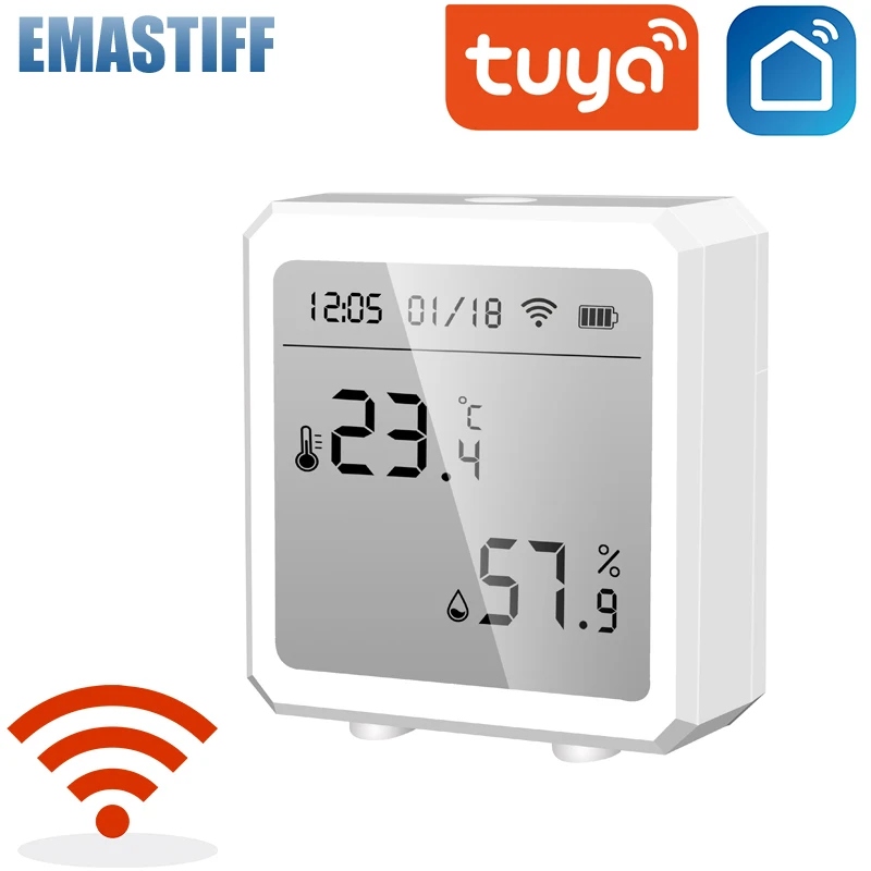 Tuya Smart WIFI Temperature And Humidity Sensor Indoor Hygrometer Thermometer With LCD Display Support Alexa Google Assistant
