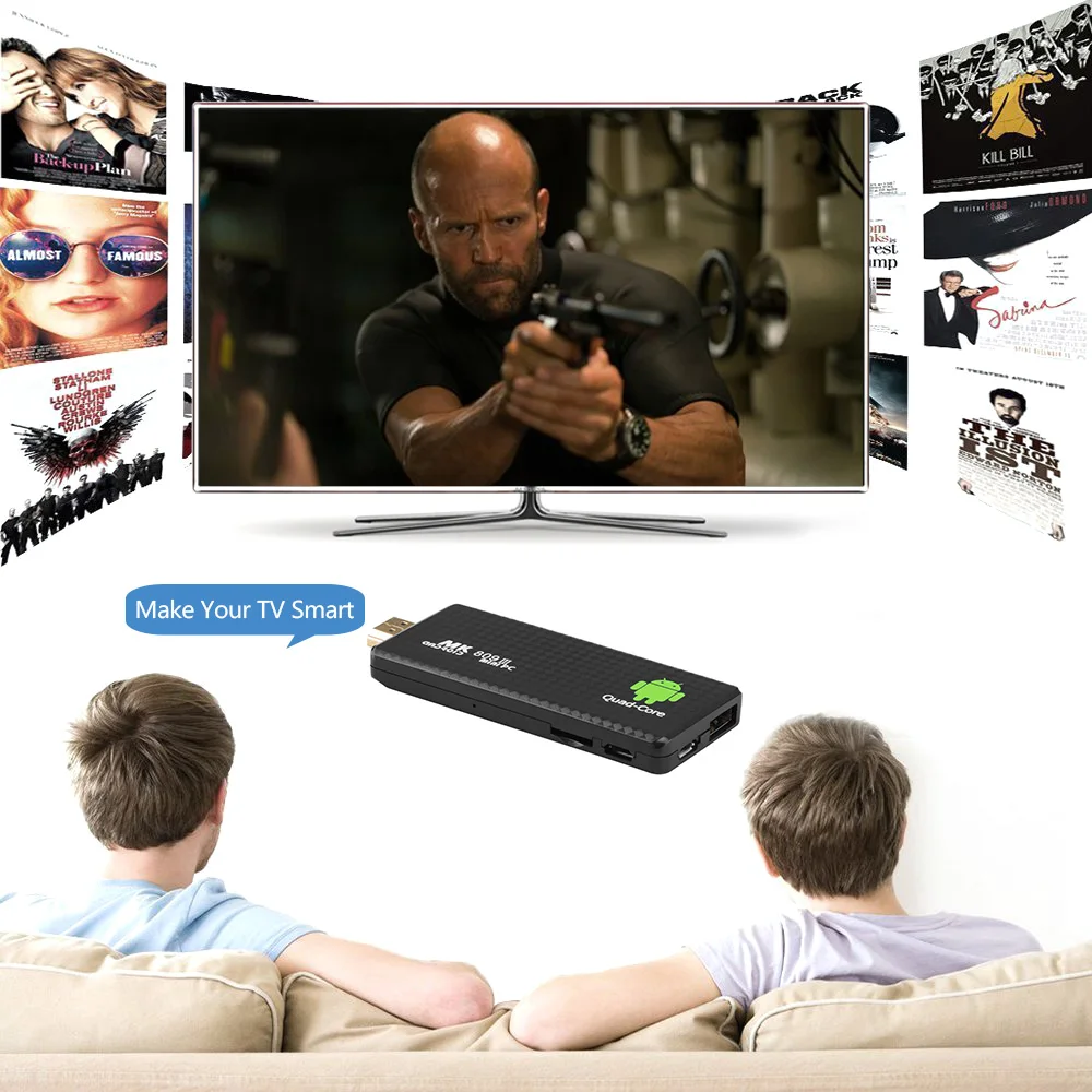 MK809 III Android 7 1 TV Dongle RK3229 четырехъядерный 2 ГБ/16 ГБ UHD 4K HD 3D AirPlay Miracast DLNA H.265 Wi-Fi Смарт