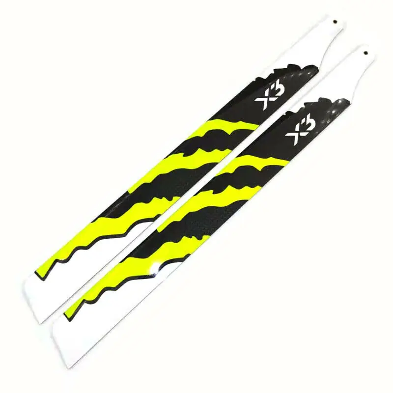 Hoja principal de fibra de carbono, 2 pares, 370mm, para helic&oacute;ptero ALZRC X360 Trex 450L 480 465-4