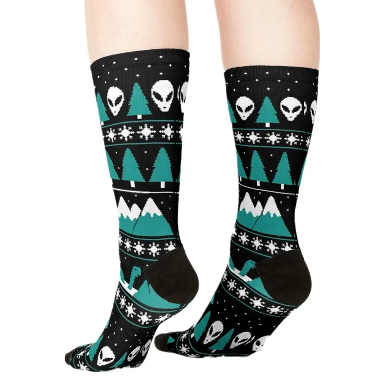 

2021 Women's socks kawaii Funny Christmas Printed Socks Woman harajuku Happy Funny Novelty cute girl gift Socks for women