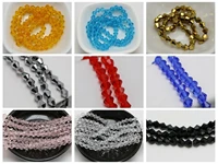 100pcs 6mm bicone bead faceted crystal glass beads color for choice